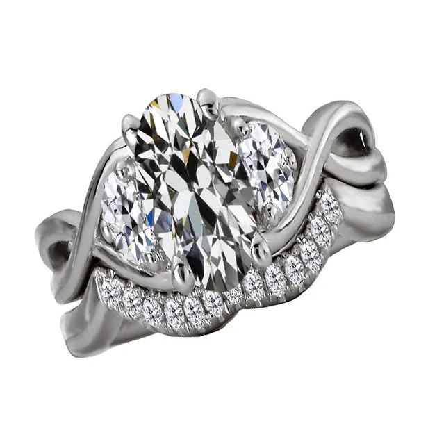 HarryChadEntcom Rings Engagement Natural Earth Mined Diamond Ring Set Oval Old Cut Infinity Style 850 Carats HarryChadEntcom Rings Engagement Natural Earth Mined Diamond Ring Set Oval Old Cut Infinity Style 850 Carats
