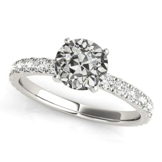 HarryChadEntcom Rings Engagement Ring Round Old Cut Natural Earth Mined Diamond Fishtail Set 450 Carats HarryChadEntcom Rings Engagement Ring Round Old Cut Natural Earth Mined Diamond Fishtail Set 450 Carats