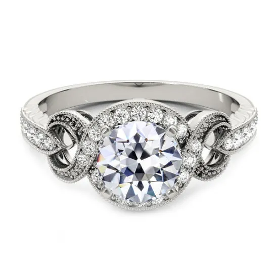HarryChadEntcom Rings Halo Old Cut Natural Earth Mined Diamond Ring Vintage Style 375 Carats Milgrain HarryChadEntcom Rings Halo Old Cut Natural Earth Mined Diamond Ring Vintage Style 375 Carats Milgrain