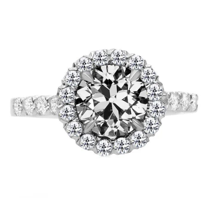 HarryChadEntcom Rings Halo Ring Round Old Cut Natural Earth Mined Diamond Prong Set Womens Jewelry 650 Carats HarryChadEntcom Rings Halo Ring Round Old Cut Natural Earth Mined Diamond Prong Set Womens Jewelry 650 Carats