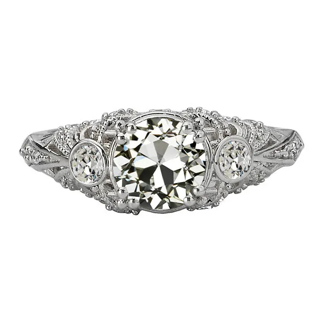 HarryChadEntcom Rings Old Mine Cut Genuine Natural Earth Mined Diamond Gold Ring Antique Style Prong Bezel Set 4 Carats HarryChadEntcom Rings Old Mine Cut Genuine Natural Earth Mined Diamond Gold Ring Antique Style Prong Bezel Set 4 Carats