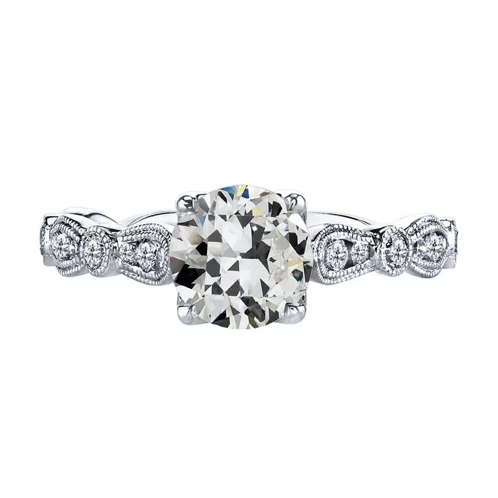 HarryChadEntcom Rings Real 250 Carats Old Cut Natural Diamond Milgrain Engagement Ring White Gold HarryChadEntcom Rings Real 250 Carats Old Cut Natural Diamond Milgrain Engagement Ring White Gold