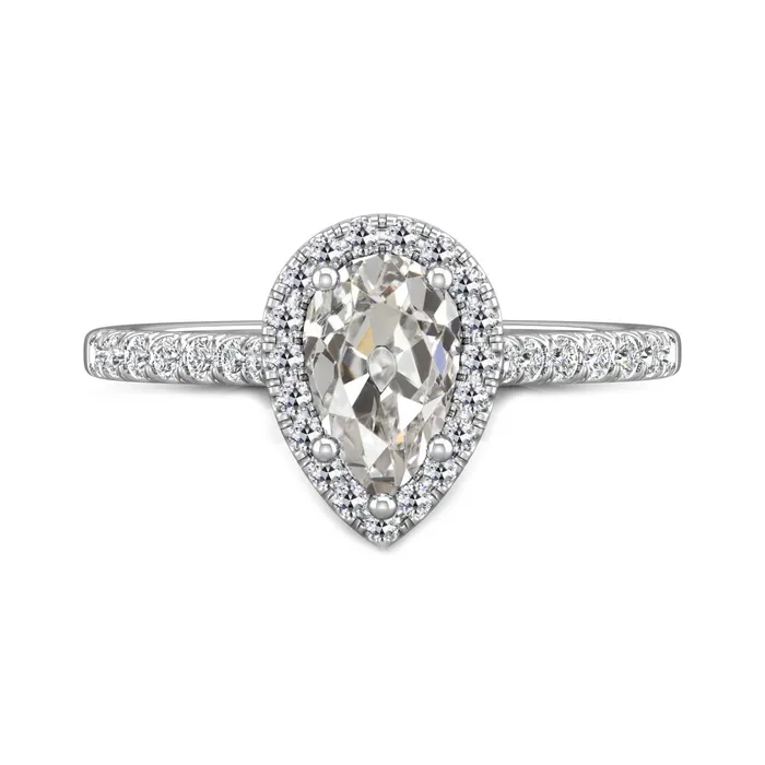 HarryChadEntcom Rings Round Pear Old Mine Cut Natural Earth Mined Diamond Halo Wedding Ring 4 Carats HarryChadEntcom Rings Round Pear Old Mine Cut Natural Earth Mined Diamond Halo Wedding Ring 4 Carats