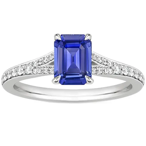 HarryChadEntcom Rings Solitaire Accents Ring White Gold Blue Sapphire Natural Earth Mined Diamond 4 Carats HarryChadEntcom Rings Solitaire Accents Ring White Gold Blue Sapphire Natural Earth Mined Diamond 4 Carats