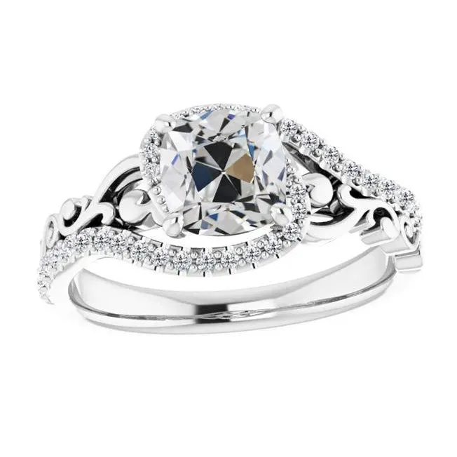 HarryChadEntcom Rings Vintage Style Round Cushion Old Mine Cut Genuine Natural Earth Mined Diamond Ring 6 Carats HarryChadEntcom Rings Vintage Style Round Cushion Old Mine Cut Genuine Natural Earth Mined Diamond Ring 6 Carats