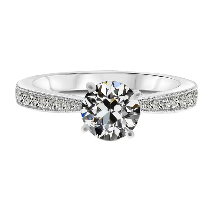 HarryChadEntcom Rings Women Old Cut Mined Diamond Accent Ring 3 Carats 4 Tapered Shank