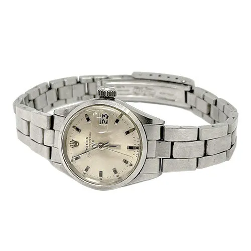 HarryChadEntcom Rolex Date 26 mm Silver Stick Dial Stainless Steel Watch Bracelets HarryChadEntcom Rolex Date 26 mm Silver Stick Dial Stainless Steel Watch Bracelets