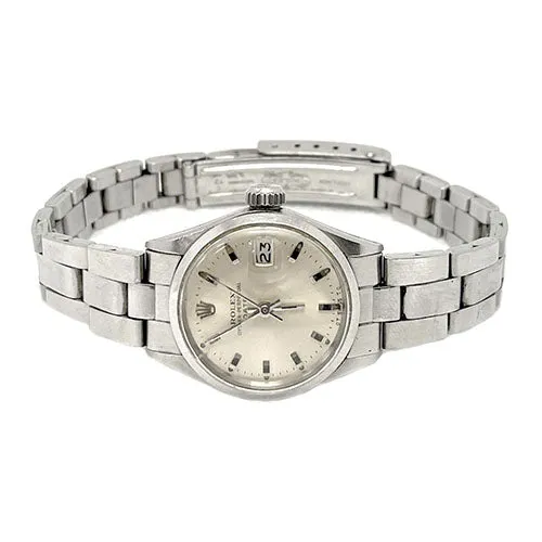 HarryChadEntcom Rolex Date 26 mm Silver Stick Dial Stainless Steel Watch Bracelets HarryChadEntcom Rolex Date 26 mm Silver Stick Dial Stainless Steel Watch Bracelets