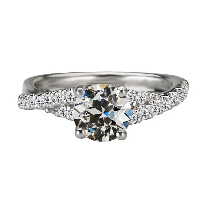 HarryChadEntcom Round Old Miner Natural Earth Mined Diamond Anniversary Ring Twisted Shank 350 Carats Rings HarryChadEntcom Round Old Miner Natural Earth Mined Diamond Anniversary Ring Twisted Shank 350 Carats Rings