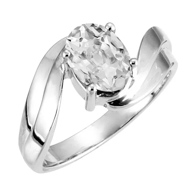 HarryChadEntcom Solitaire Old Miner Oval Natural Diamond Cut Ring Twisted Shank 4 Carats Rings HarryChadEntcom Solitaire Old Miner Oval Natural Diamond Cut Ring Twisted Shank 4 Carats Rings