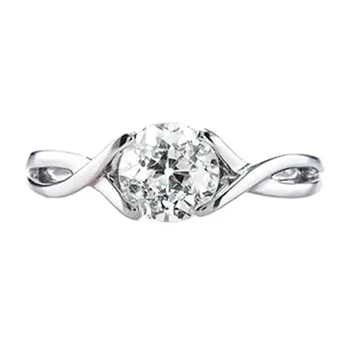 HarryChadEntcom Solitaire Round Old Mine Cut Natural Earth Mined Diamond Ring Split Shank 1 Carat Rings HarryChadEntcom Solitaire Round Old Mine Cut Natural Earth Mined Diamond Ring Split Shank 1 Carat Rings