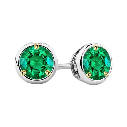 HarryChadEntcom Sparkling Green Emerald Studs Gold 14K Earrings Earrings