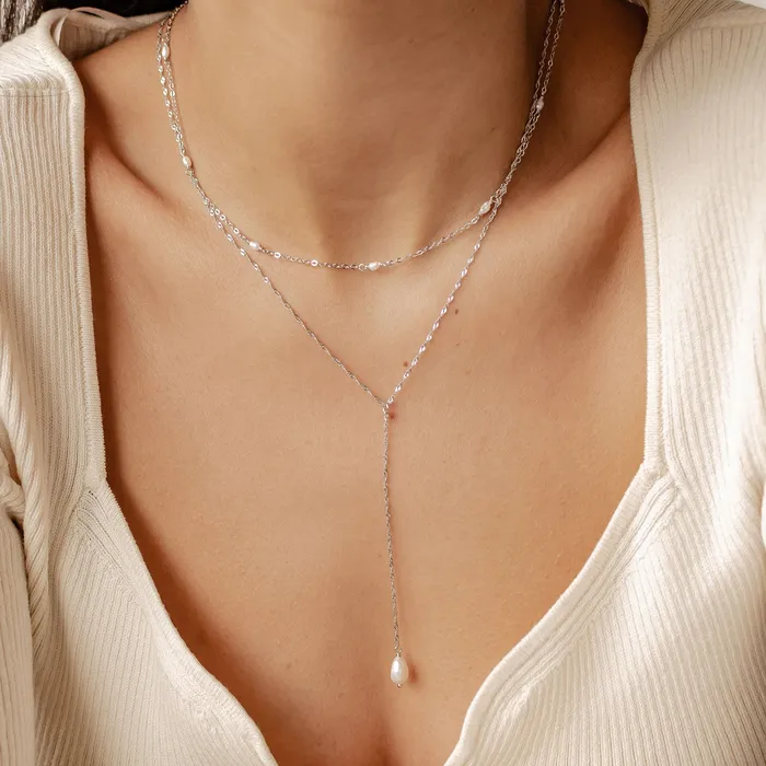 Hey Happiness Necklaces Infinity Necklace Set Sterling Silver Hey Happiness Necklaces Infinity Necklace Set Sterling Silver