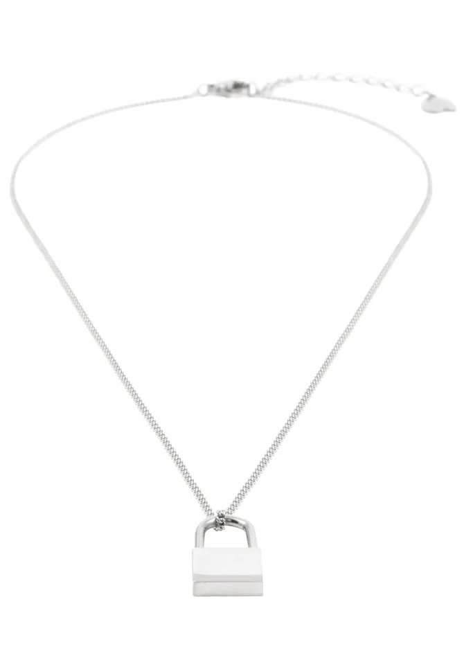 Hey Happiness Necklaces Padlock Pendant Necklace Silver Hey Happiness Necklaces Padlock Pendant Necklace Silver