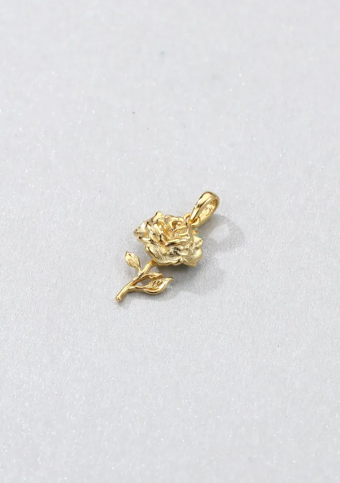 Hey Happiness Necklaces Rose Pendant Sterling Silver Gold