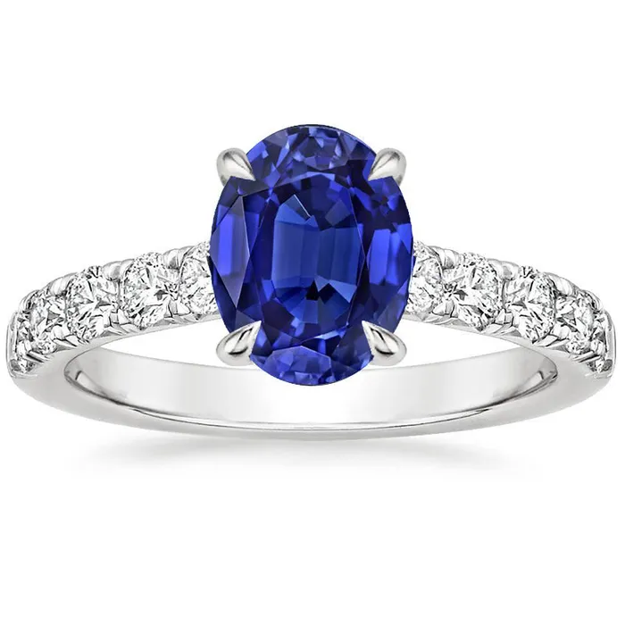 Ladies Solitaire With Accents Ring Blue Sapphire Natural Earth Mined Diamonds 4 Carats HarryChadEntcom Rings Ladies Solitaire With Accents Ring Blue Sapphire Natural Earth Mined Diamonds 4 Carats HarryChadEntcom Rings