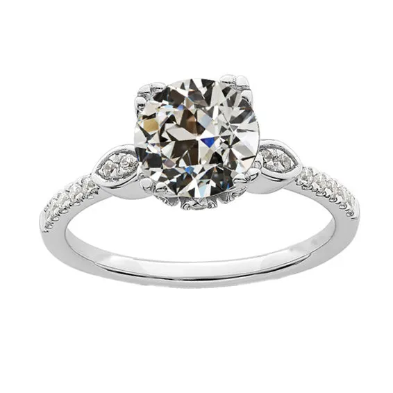 Ladies Wedding Ring With Accents Round Old Cut Natural Earth Mined Diamond 350 Carats GB Rings Ladies Wedding Ring With Accents Round Old Cut Natural Earth Mined Diamond 350 Carats GB Rings
