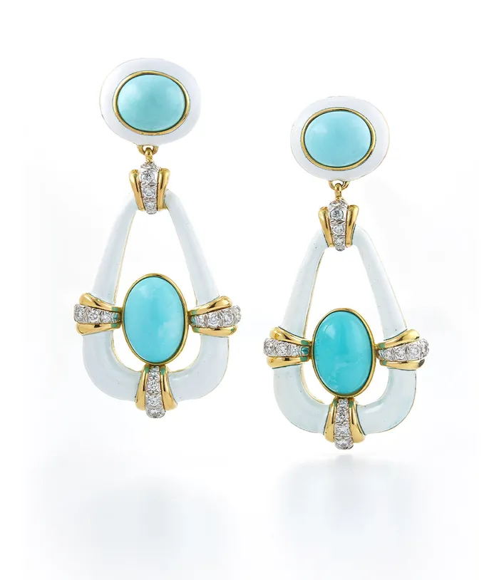 Long Swing Earrings David Webb Earrings
