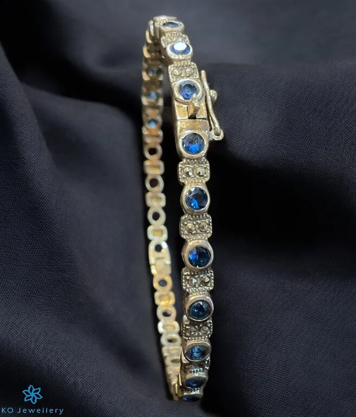 Marcasite Bracelets The Grace Silver Blue Marcasite Openable Bracelet Free Size Marcasite Bracelets The Grace Silver Blue Marcasite Openable Bracelet Free Size