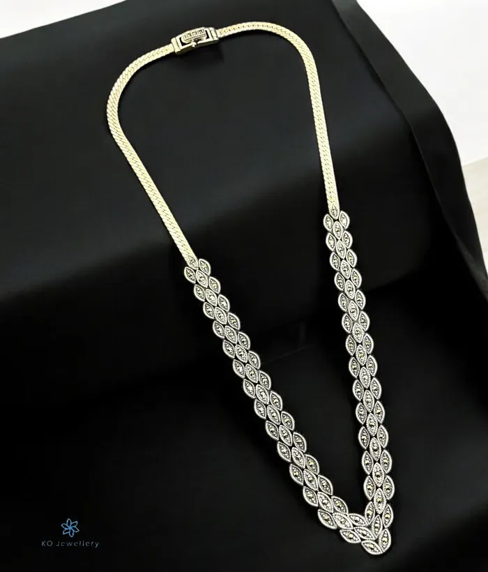 Marcasite Necklaces The Avery Silver Marcasite Necklace