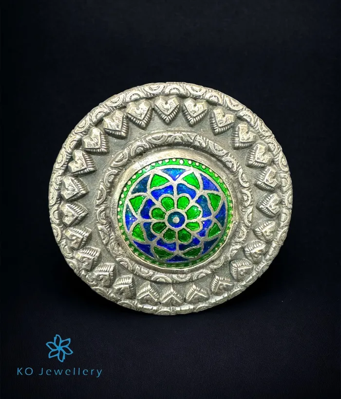 Meenakari Rings The Byzantine Silver Meenakari Finger Ring