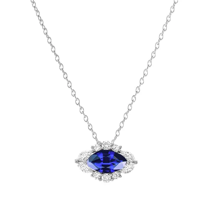 Natural Earth Mined Diamond Halo Marquise Blue Sapphire Pendant Necklace 175 Carats HarryChadEntcom Necklaces Natural Earth Mined Diamond Halo Marquise Blue Sapphire Pendant Necklace 175 Carats HarryChadEntcom Necklaces