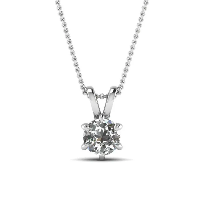 Natural Earth Mined Diamond Necklace Pendant 150 Carats White Gold 14K Claw Prong Set New GB Necklaces Natural Earth Mined Diamond Necklace Pendant 150 Carats White Gold 14K Claw Prong Set New GB Necklaces