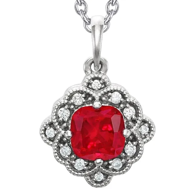 Necklaces GB Cushion Cut Red Ruby Natural Earth Mined Diamond Necklace Pendant Jewelry 550 Carats Necklaces GB Cushion Cut Red Ruby Natural Earth Mined Diamond Necklace Pendant Jewelry 550 Carats