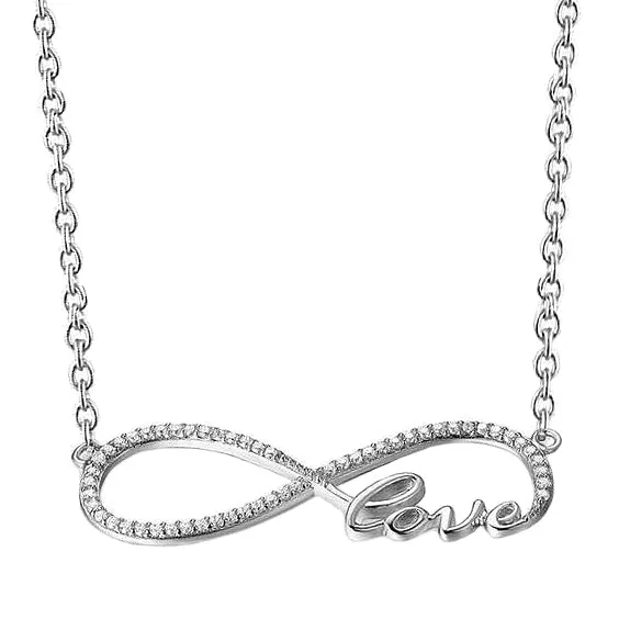 Necklaces GB Love Pendant Necklace 1 Carats Round Cut Natural Earth Mined Diamond 14K White Gold Necklaces GB Love Pendant Necklace 1 Carats Round Cut Natural Earth Mined Diamond 14K White Gold