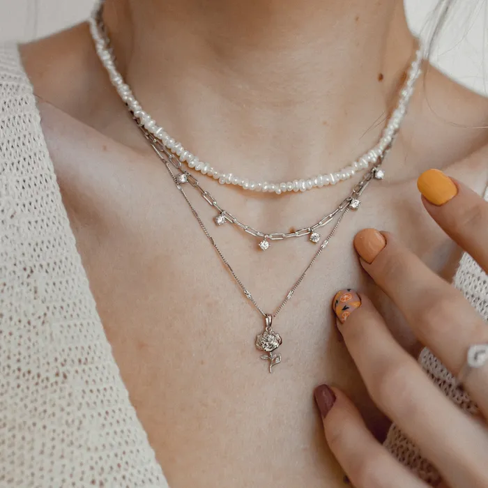 Necklaces Hey Happiness Delicate Starburst Chain Necklace Sterling Silver Necklaces Hey Happiness Delicate Starburst Chain Necklace Sterling Silver