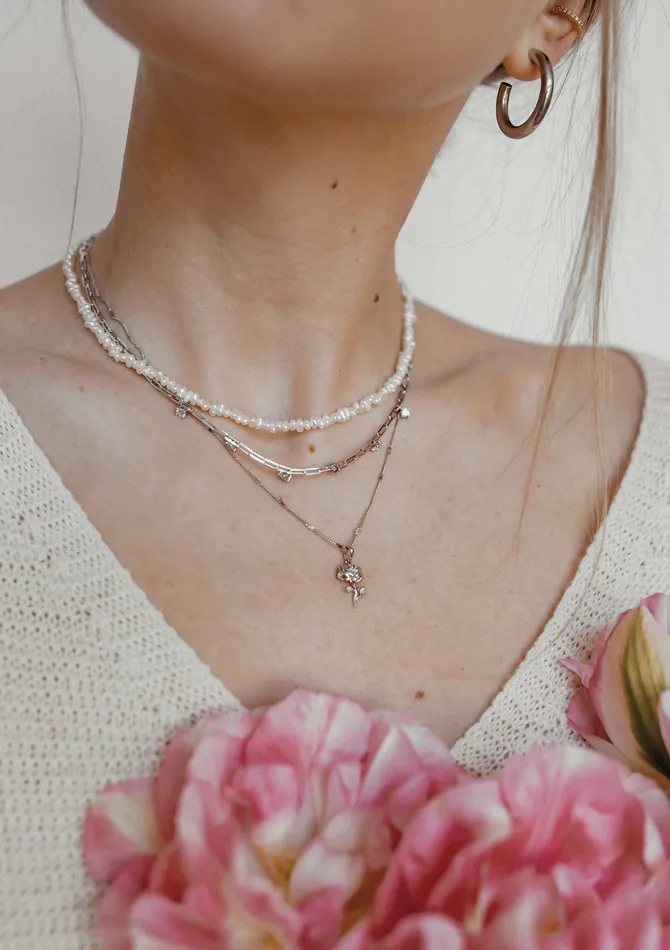Necklaces Hey Happiness Delicate Starburst Chain Necklace Sterling Silver Necklaces Hey Happiness Delicate Starburst Chain Necklace Sterling Silver