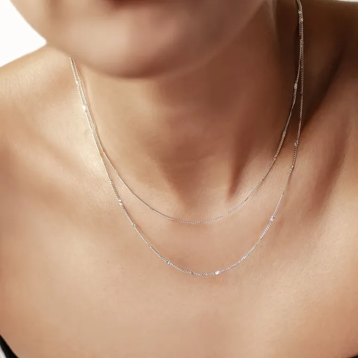 Necklaces Hey Happiness Delicate Starburst Chain Necklace Sterling Silver Necklaces Hey Happiness Delicate Starburst Chain Necklace Sterling Silver