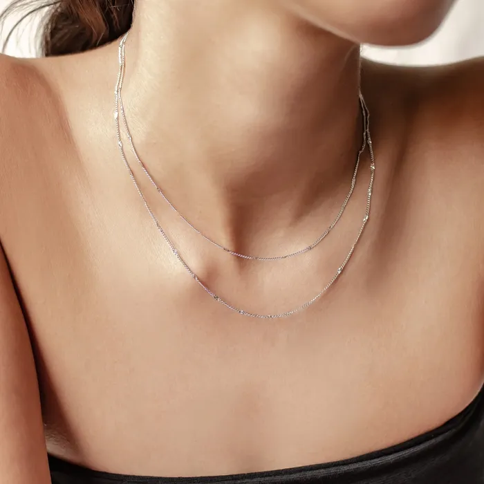 Necklaces Hey Happiness Delicate Starburst Chain Necklace Sterling Silver Necklaces Hey Happiness Delicate Starburst Chain Necklace Sterling Silver
