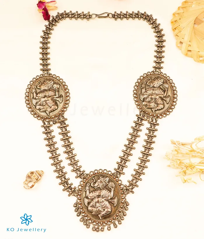 Necklaces Jaipur The Eeshan Antique Silver Ganesha Necklace