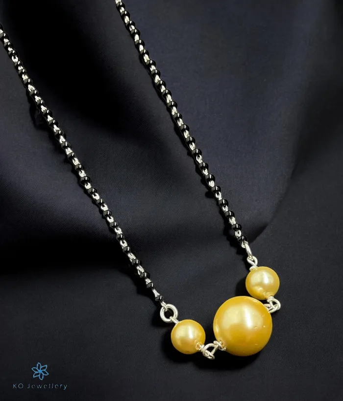 Necklaces Jaipur The Nirosha Silver Necklace Mangalsutra