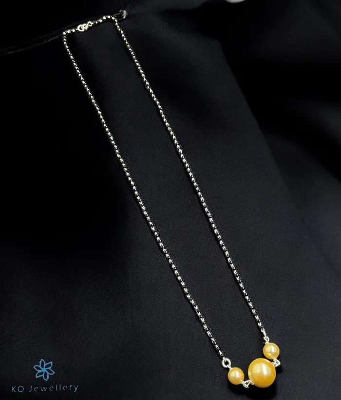 Necklaces Jaipur The Nirosha Silver Necklace Mangalsutra