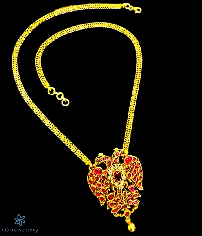 Necklaces Silversmith The Ayaana Gandaberunda Silver Necklace Red