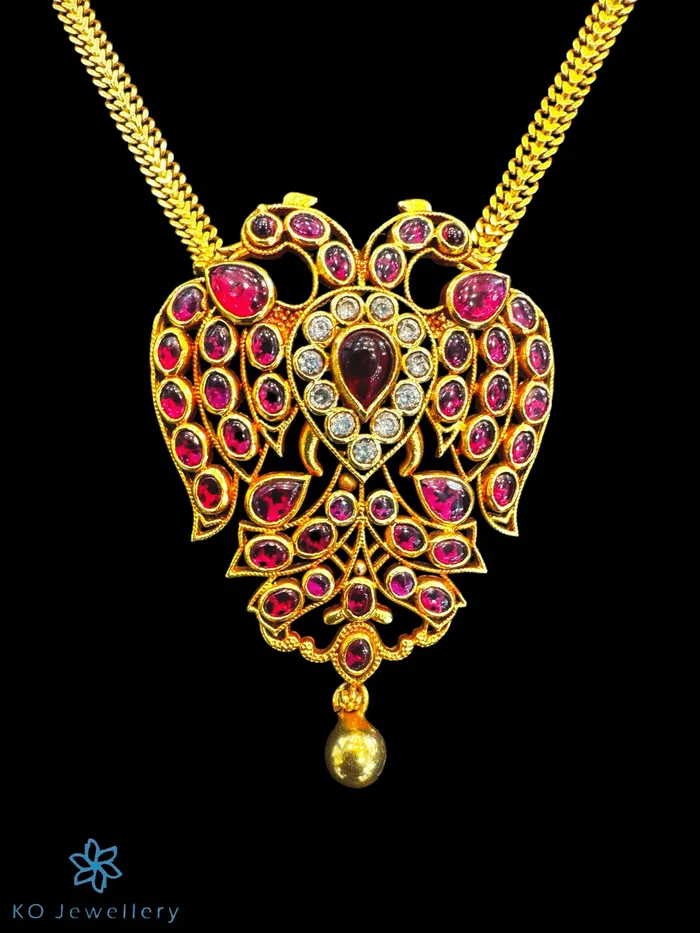 Necklaces Silversmith The Ayaana Gandaberunda Silver Necklace Red