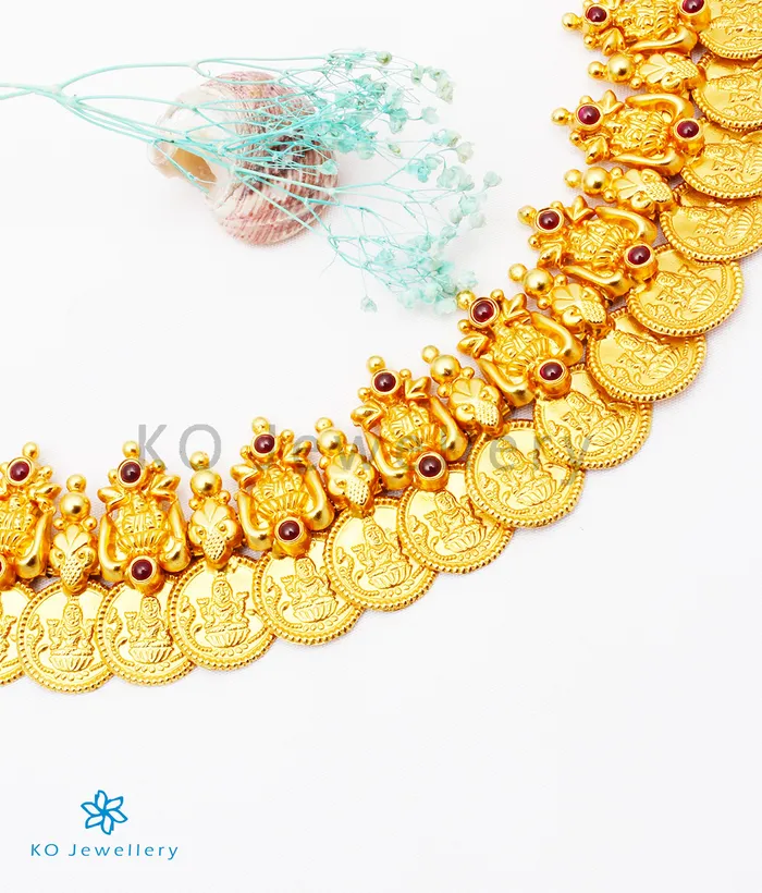 Necklaces Silversmith The Dhriti Antique Silver Lakshmi Kasumala Coin NecklaceWaistbelt