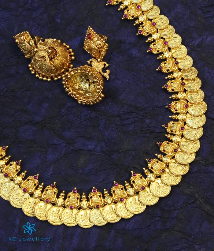Necklaces Silversmith The Dhriti Antique Silver Lakshmi Kasumala Coin NecklaceWaistbelt