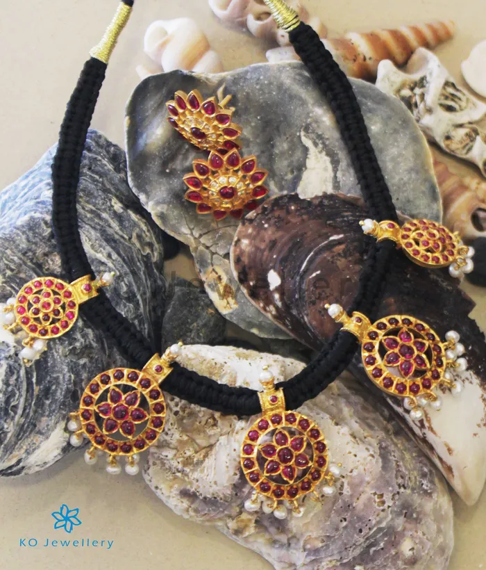 Necklaces Silversmith The Mandala Silver Thread Necklace Black