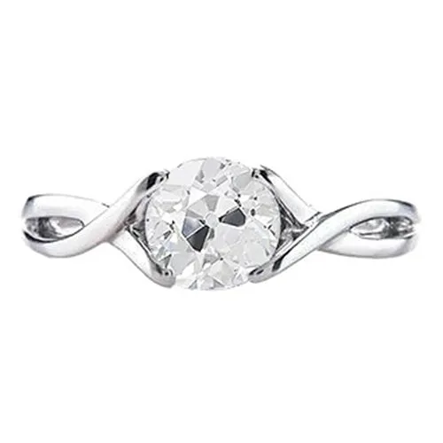 Old Mine Cut Natural Earth Mined Diamond Solitaire Ring 1 Carat Split Shank Women Jewelry HarryChadEntcom Rings Old Mine Cut Natural Earth Mined Diamond Solitaire Ring 1 Carat Split Shank Women Jewelry HarryChadEntcom Rings