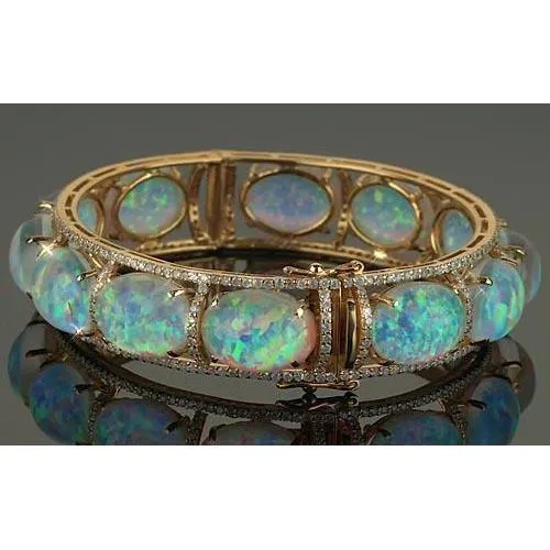 Opal Natural Earth Mined Diamond Bracelet Prong Set 89 Carats Bracelet Women GB Bracelets Opal Natural Earth Mined Diamond Bracelet Prong Set 89 Carats Bracelet Women GB Bracelets
