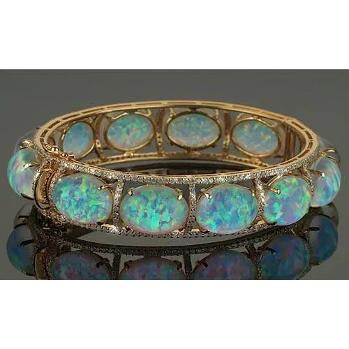 Opal Natural Earth Mined Diamond Bracelet Prong Set 89 Carats Bracelet Women GB Bracelets Opal Natural Earth Mined Diamond Bracelet Prong Set 89 Carats Bracelet Women GB Bracelets