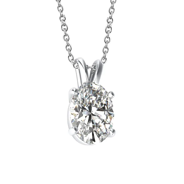 Oval Cut Genuine Natural Earth Mined Diamond Necklace Pendant Women 15 Ct Gold Fine Jewelry GB Necklaces Oval Cut Genuine Natural Earth Mined Diamond Necklace Pendant Women 15 Ct Gold Fine Jewelry GB Necklaces