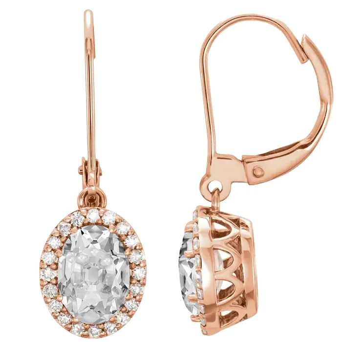 Oval Old Mine Cut 8 Carats Rose Gold Genuine Natural Earth Mined Diamond Leverback Drop Earrings HarryChadEntcom Earrings Oval Old Mine Cut 8 Carats Rose Gold Genuine Natural Earth Mined Diamond Leverback Drop Earrings HarryChadEntcom Earrings