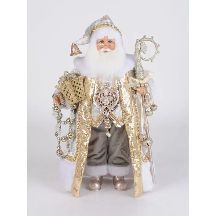 PreStyled Sets Karen Didion Karen Didion Ivory Gold Santa Figurine