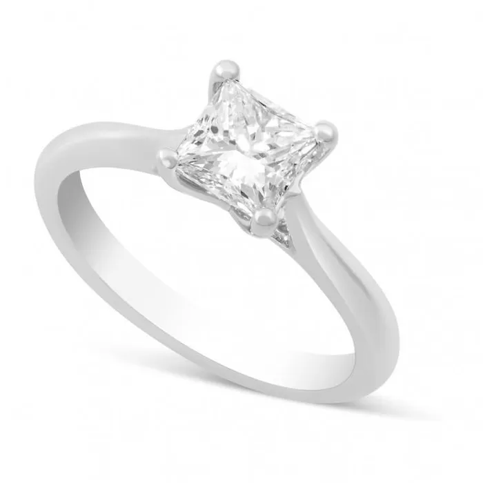 Princess Cut Solitaire 225 Carat Natural Earth Mined Diamond Ring White Gold 14K GB Rings Princess Cut Solitaire 225 Carat Natural Earth Mined Diamond Ring White Gold 14K GB Rings