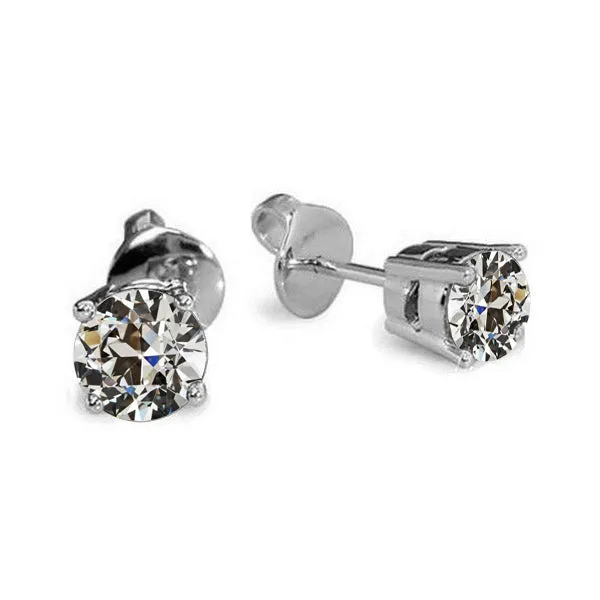 Real Diamond Round Old Miner Stud Earrings Basket Style 3 Carats 14K Gold HarryChadEntcom Earrings Real Diamond Round Old Miner Stud Earrings Basket Style 3 Carats 14K Gold HarryChadEntcom Earrings