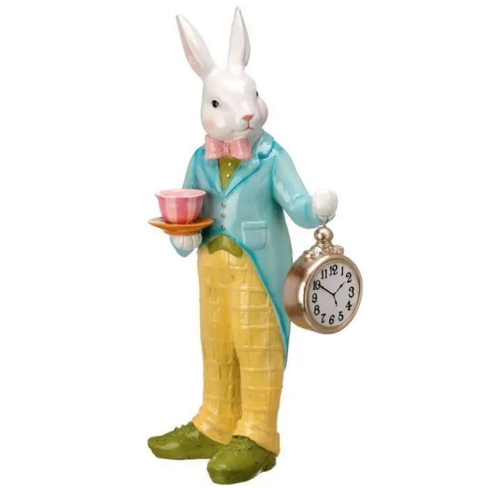 Regency International Watches Regency International Resin Bunny with Pocket Watch and Cup 1875 Regency International Watches Regency International Resin Bunny with Pocket Watch and Cup 1875